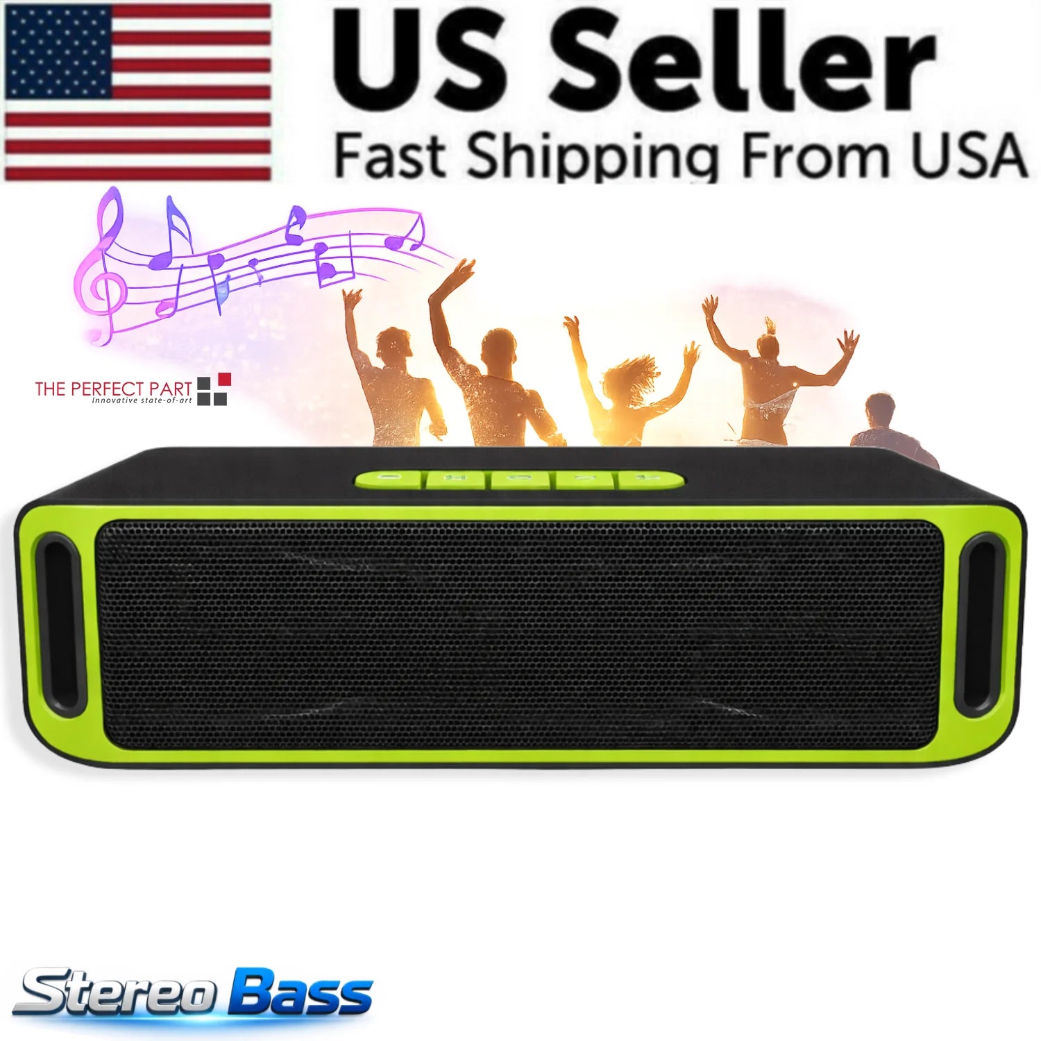 Bluetooth Speaker Wireless Waterproof Outdoor Stereo Bass USB/TF/FM Radio LOUD
