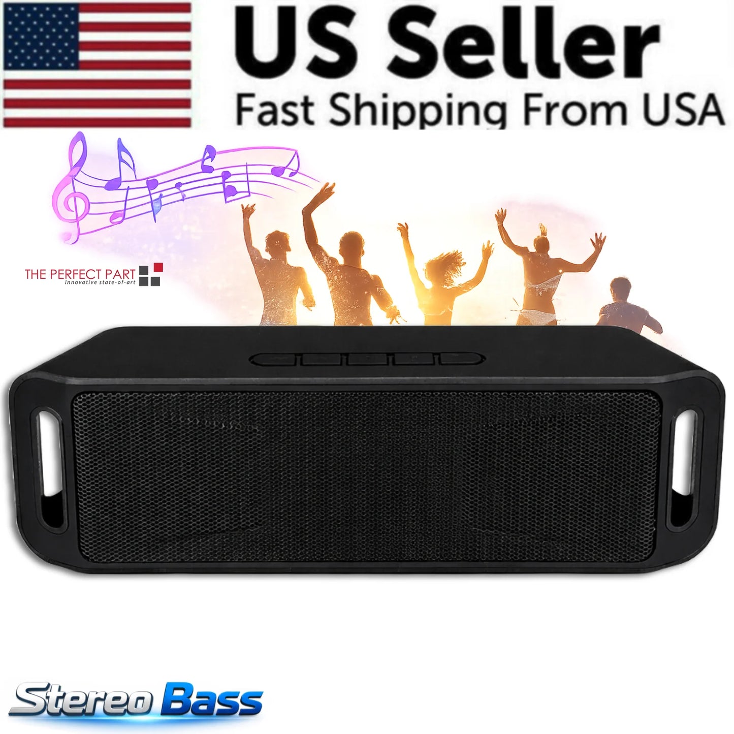 Bluetooth Speaker Wireless Waterproof Outdoor Stereo Bass USB/TF/FM Radio LOUD