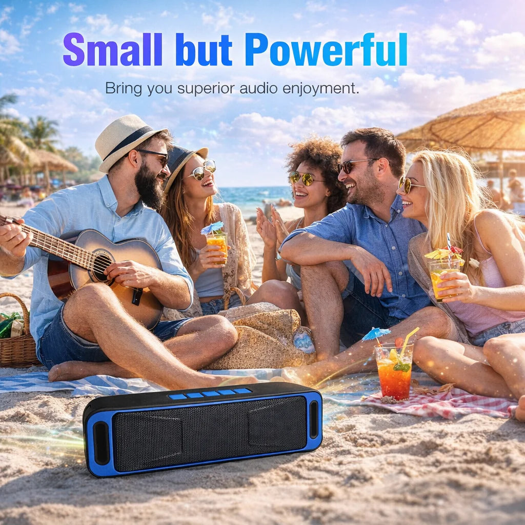 Bluetooth Speaker Wireless Waterproof Outdoor Stereo Bass USB/TF/FM Radio LOUD