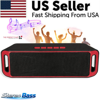Bluetooth Speaker Wireless Waterproof Outdoor Stereo Bass USB/TF/FM Radio LOUD