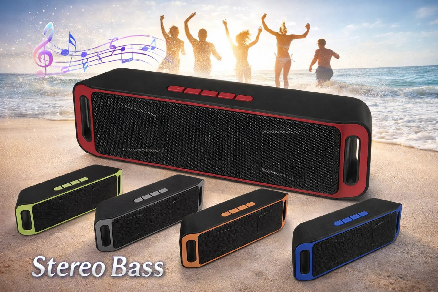 Bluetooth Speaker Wireless Waterproof Outdoor Stereo Bass USB/TF/FM Radio LOUD