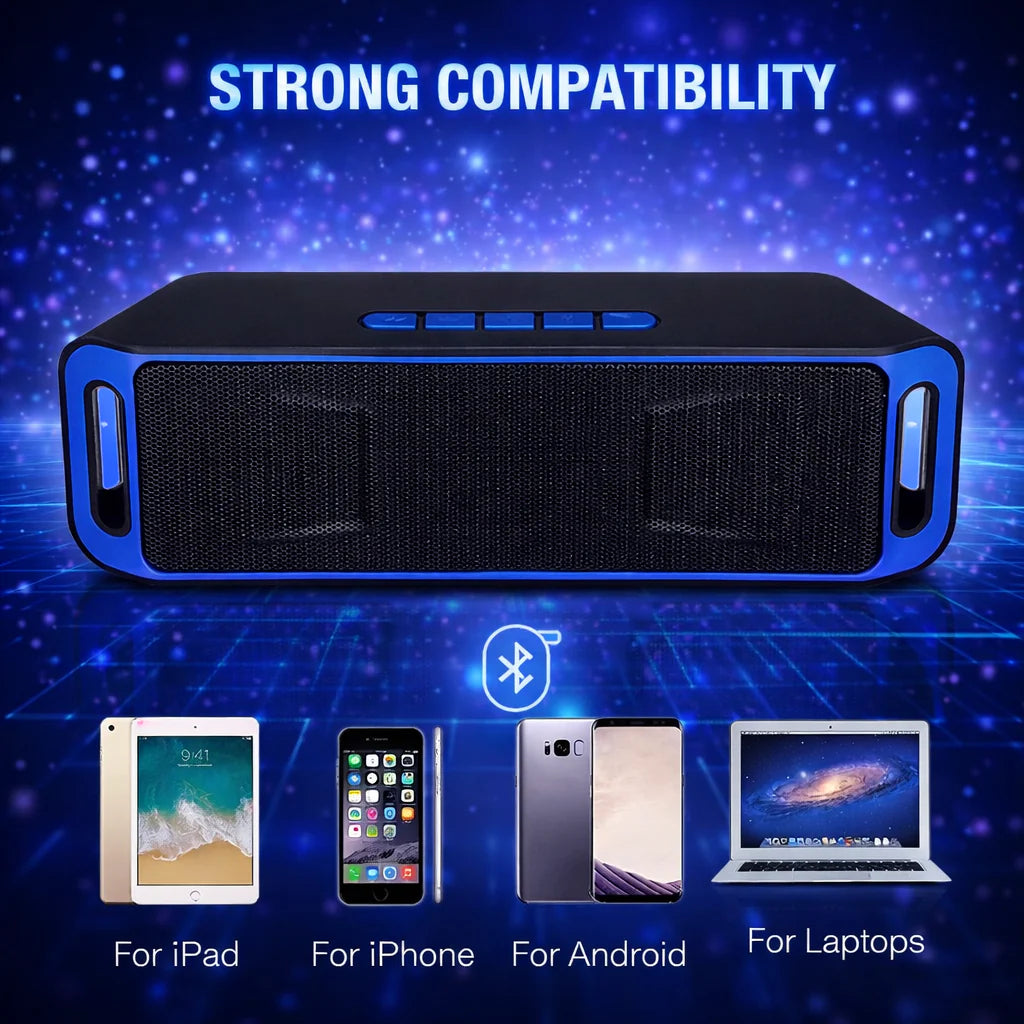 Bluetooth Speaker Wireless Waterproof Outdoor Stereo Bass USB/TF/FM Radio LOUD