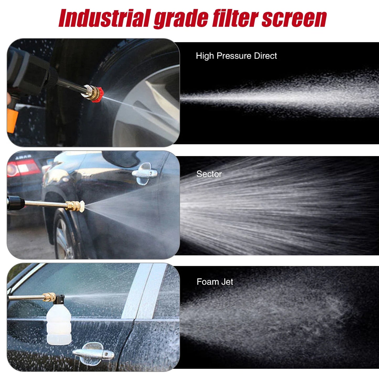 Portable Cordless Electric High Pressure Water Spray Gun Car Washer Cleaner Tool